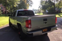 While you can find a new Silverado 1500 for well under $30,000, it’s not this one. The crew cab Silverado 1500 LTZ Z71 4x4 has a sticker price near $60,000 and this isn’t even the top-of-the-line trim level. (WTOP/Mike Parris)