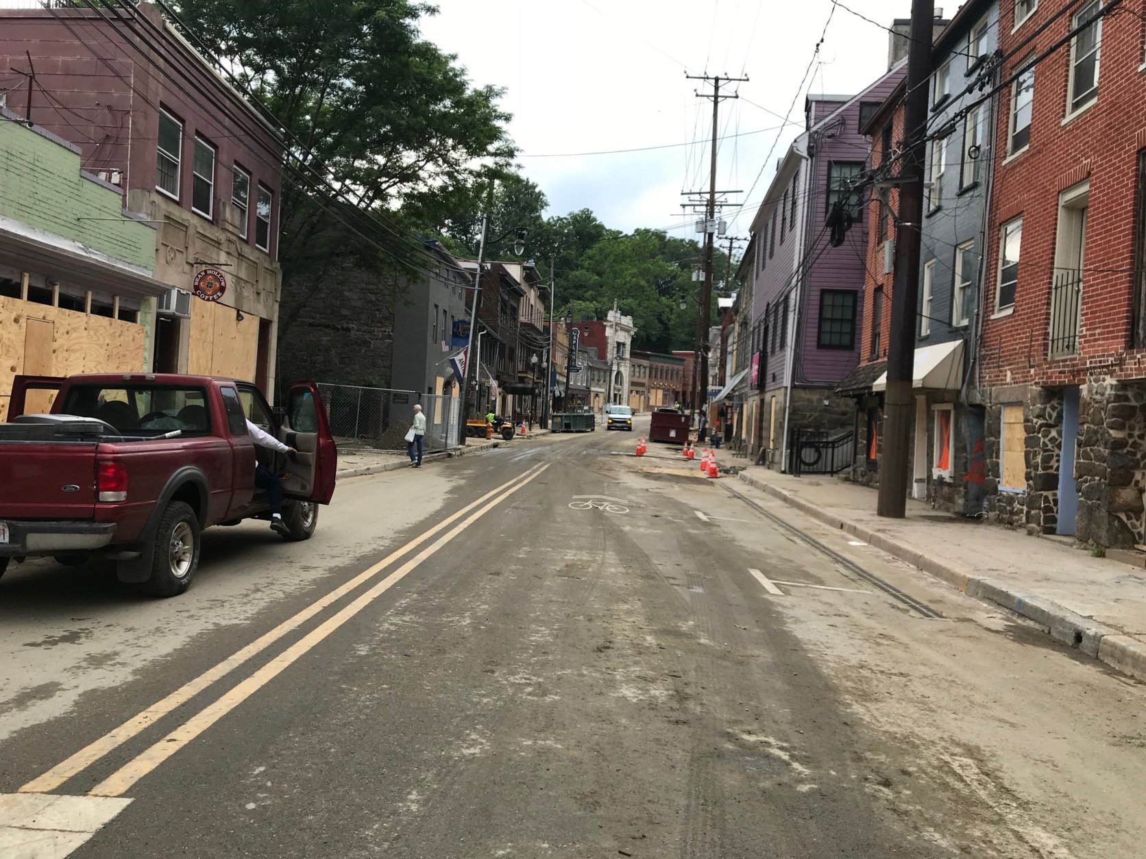 "I think right now the people of Ellicott City have continued to show their strength and resilience, and continue to amaze the whole world. And so I think we're doing well. I think right now most business owners will tell you they're probably weeks ahead of schedule than they were two years ago," said Kittleman, referring to the extensive damage caused by the 2016 flood. (WTOP/Dick Uliano)