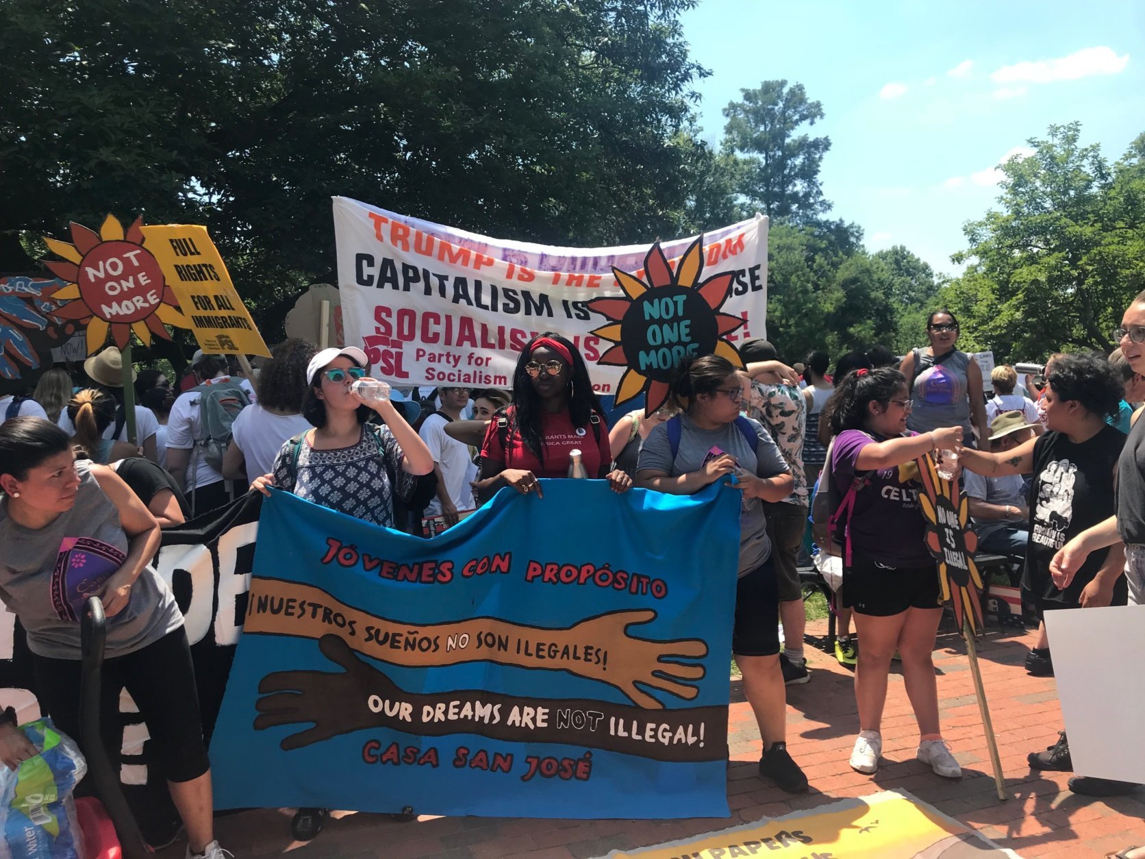 Scenes from the "Families Belong Together" march and rally. (WTOP/Dick Uliano)
