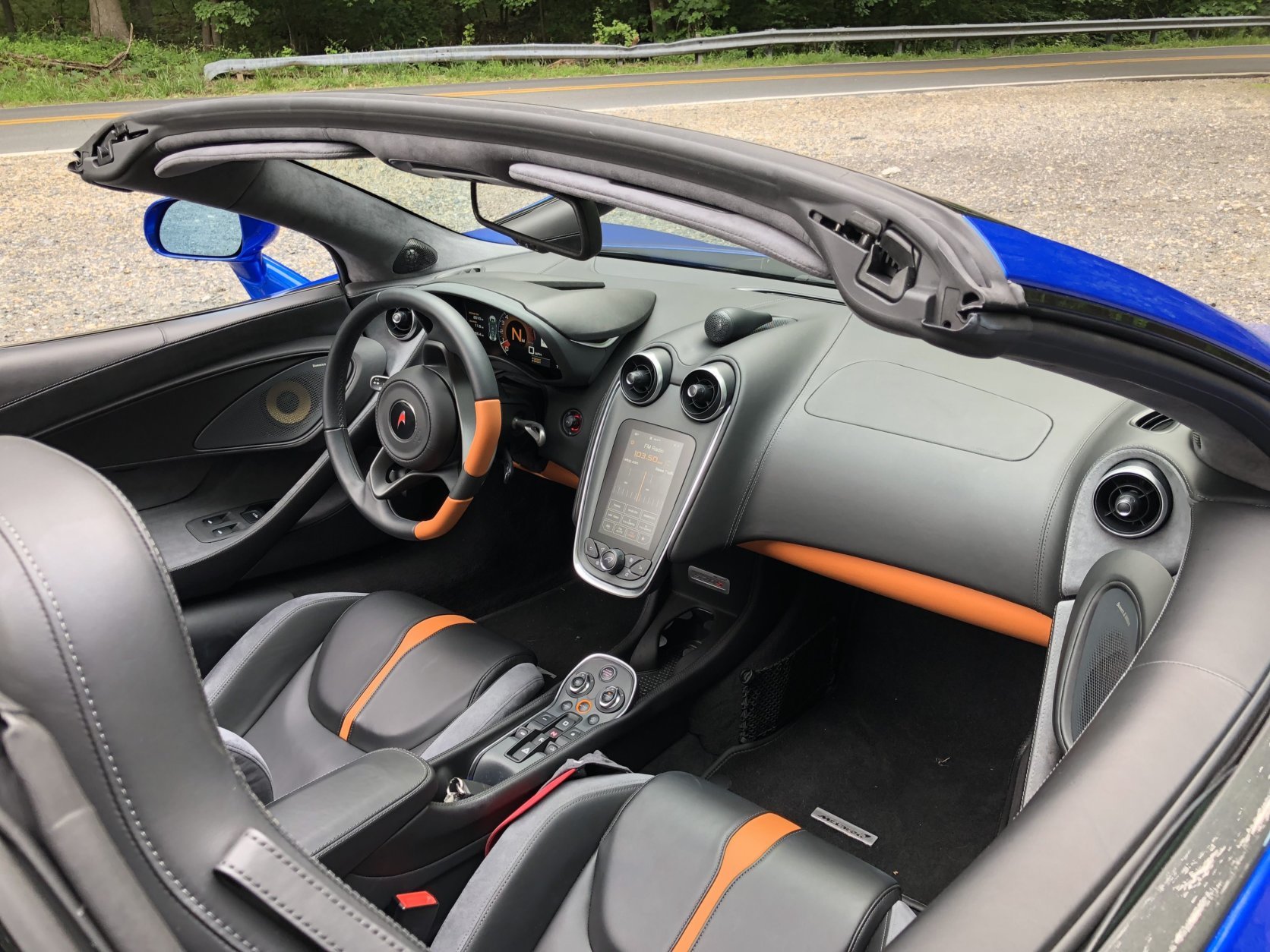 The inside is as stylish as the outside and it’s very easy to use. The seats are Nappa leather and are more comfortable than expected. There are simple manual controls for the seats. (WTOP/Mike Parris)