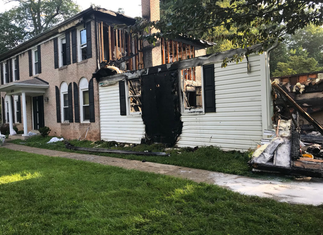 A wedding scheduled for Sunday is nearly prevented when a fire broke out in a house in Montgomery County on Sunday, June 24, 2018. (Courtesy Montgomery County Fire and Rescue)