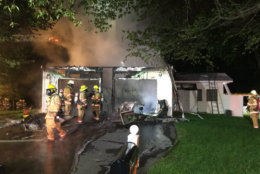 A fire breaks out in a North Potomac, Maryland, home on Sunday, June 24, 2018. (Courtesy Montgomery County Fire and Rescue)