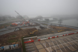 A view of construction underway on the Kennedy Center expansion project from Jan. 9, 2016. (Courtesy the Kennedy Center)