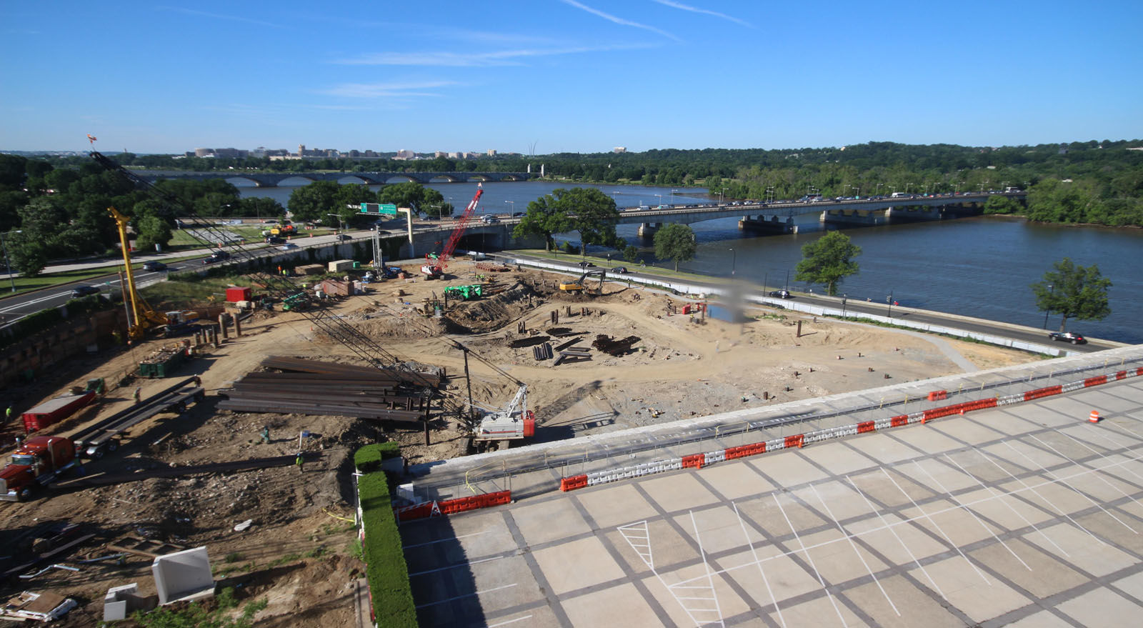 A look at the progress made on the construction of the Kennedy Center's expansion project on June 13, 2016. (Courtesy the Kennedy Center)