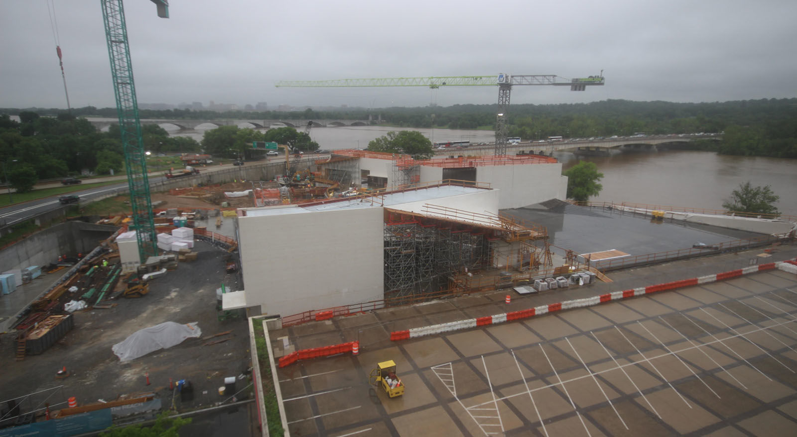 A look at the progress made on the construction of the Kennedy Center's expansion project on May 18, 2018. (Courtesy the Kennedy Center)