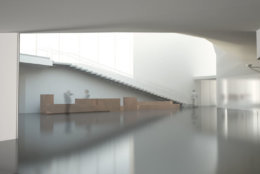 A view inside the planned Welcome Pavilion, which the Kennedy Center said will "connect visitors more deeply to the accessibility of the performing arts." (Courtesy Steven Holl Architects via the Kennedy Center)