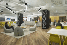 The kitchen area is seen at the MakeOffices' K Street location in D.C. (Courtesy MakeOffices)