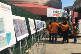 Architectural plans were revealed for the new National Children's Museum space at Woodrow Wilson Plaza. (WTOP/Melissa Howell)