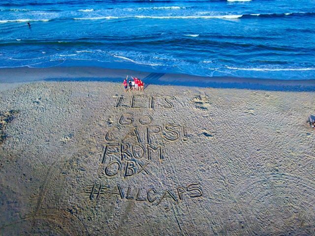 Natalie Dempsey shares a message for the Caps from Outer Banks. (Courtesy Natalie Dempsey)
