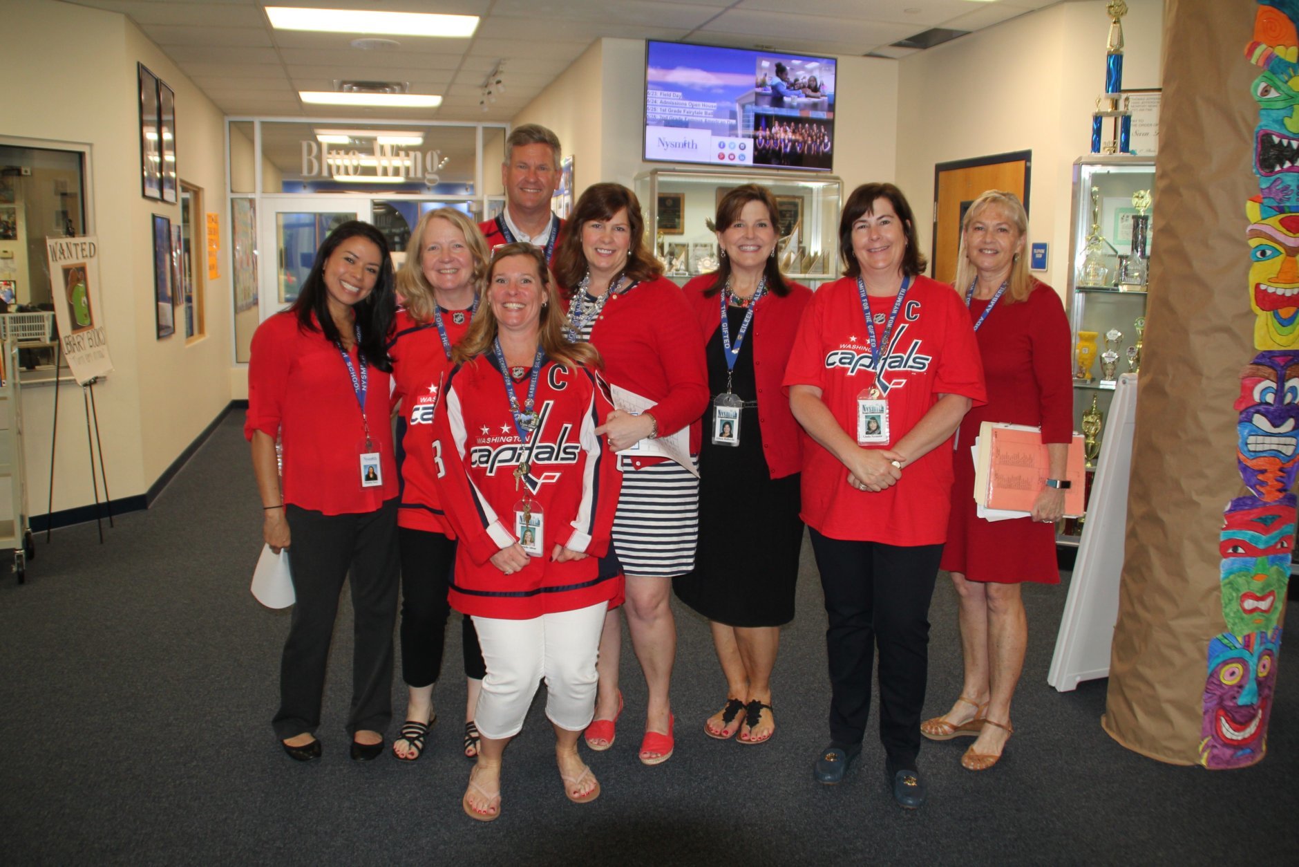 The Nysmith School in Herndon, Virginia, is showing their spirit in red! (Courtesy Nysmith School) 