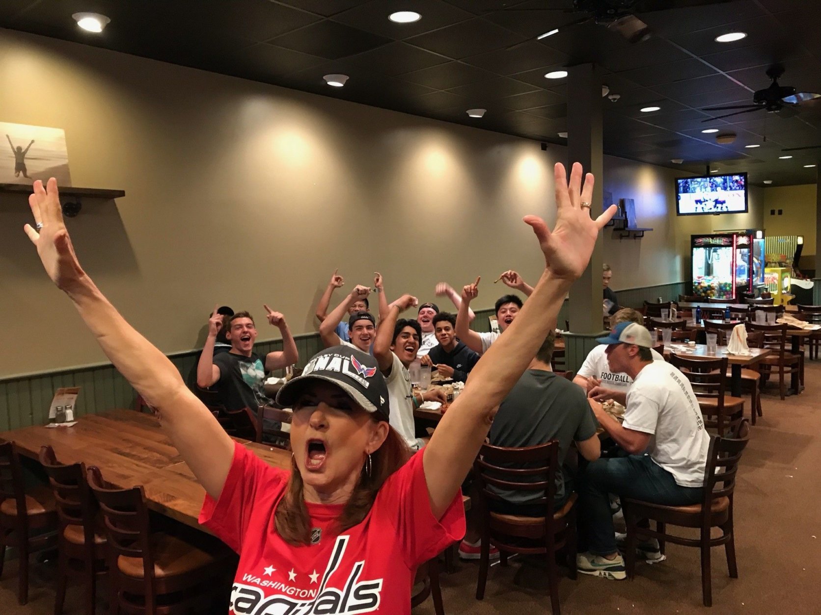 Fans cheer on the Caps. (Courtesy Kelly Thompson) 