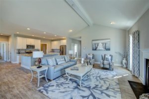 living room of a staged home