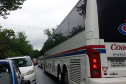 tour buses on East Taylor Run Parkway