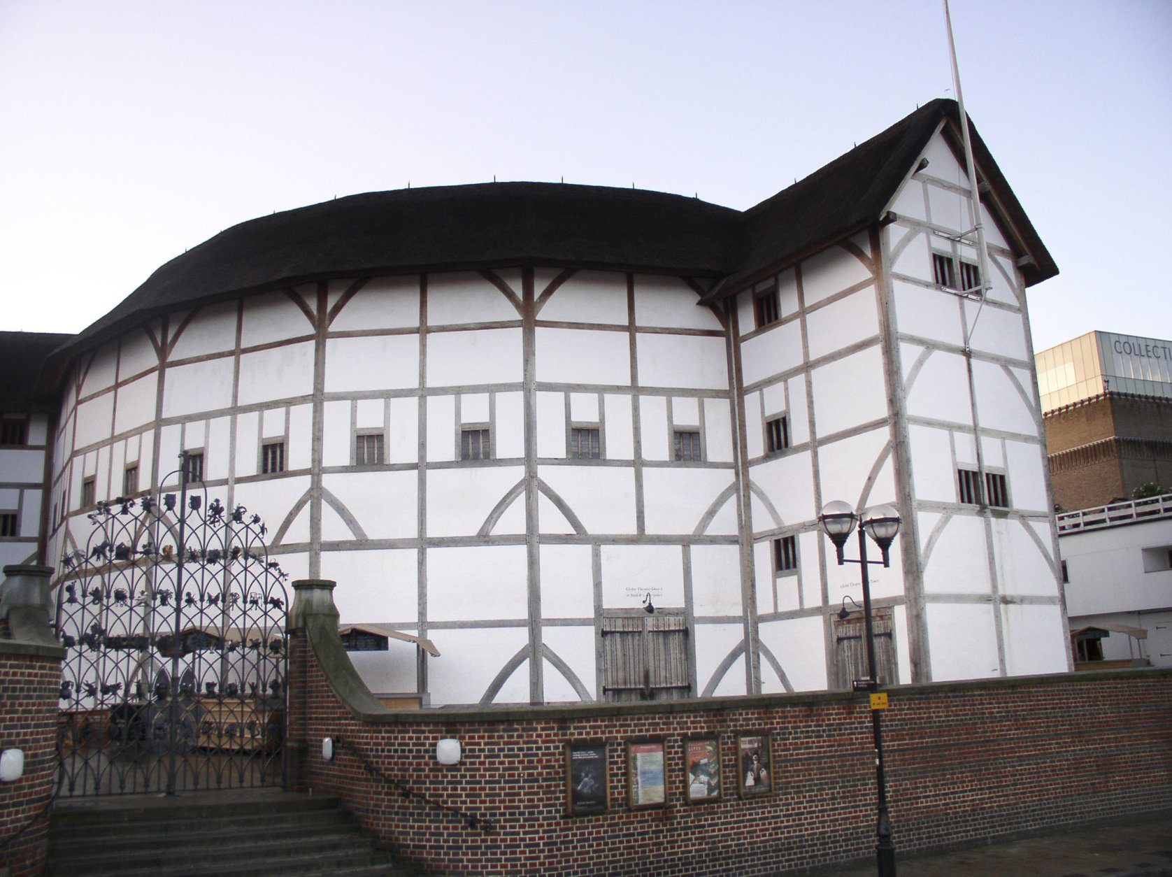 The reconstructed Globe on the south bank of the Thames in London, a wonderful place to visit.