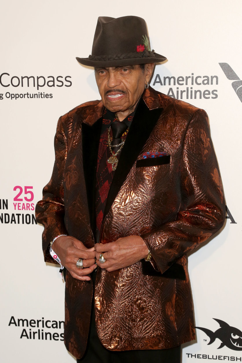 Joe Jackson arrives at the 2018 Elton John AIDS Foundation Oscar Viewing Party on Sunday, March 4, 2018, in West Hollywood, Calif. (Photo by Willy Sanjuan/Invision/AP)