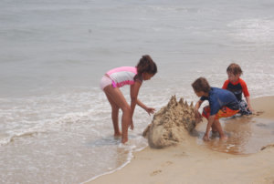 Kids on the beach at Ocean City