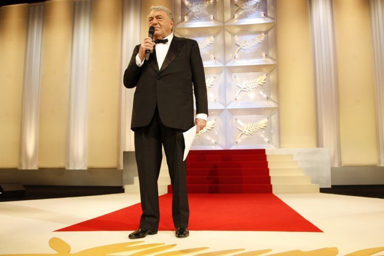 FILE - In this May 14, 2008 file photo, French director Claude Lanzmann talks at the opening night ceremony during the 61st International film festival in Cannes, southern France. Lanzmann, director of the epic movie 'Shoah,' has died at age 92 his publisher said Thursday, July 5, 2018. (AP Photo/Jeff Christensen, File)