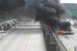 Truck driver Rodell Jones was killed Wednesday, after slamming into two work vehicles on the Wilson Bridge (Courtesy MDOT)