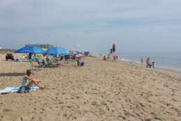 Ocean City beach with people in the sand