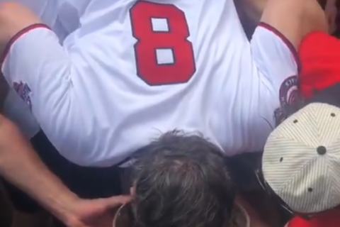 Watch: Ovi does keg stand from Stanley Cup, takes dip in fountain