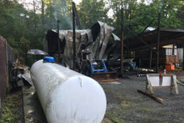 Montgomery County firefighters battled a fire in Seneca Creek State Park on Saturday, June 16, 2018. (Courtesy Montgomery County Fire and EMS)