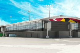 Renderings of the proposed expansion at BWI Marshall's Concourse A. The work will accommodate Southwest Airlines' expansion and allow for the construction of a new baggage-handling system. (Courtesy BWI Marshall Airport)