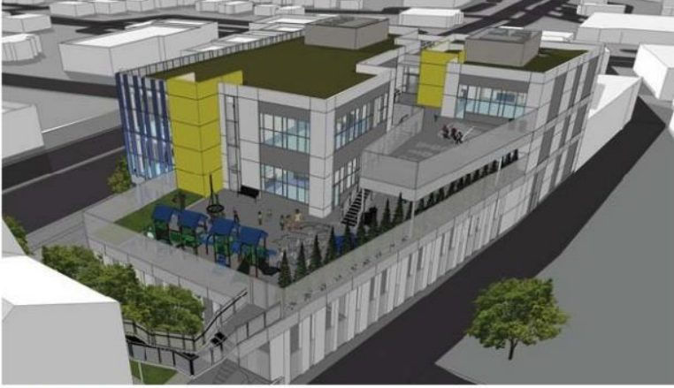 Rendering of The Children's School facility.(Courtesy Arlington County)