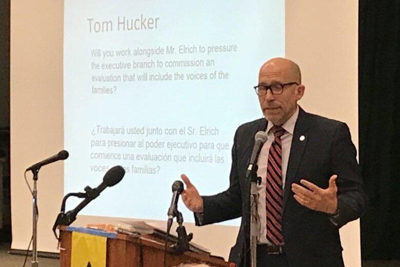 Council member Tom Hucker lives near Flower Branch Apartments and said he remembers the night of the explosion vividly. He said he believes the county did a lot of things right -- and a lot of things wrong. (WTOP/Michelle Basch)
