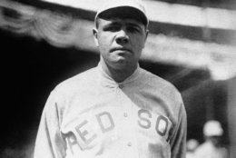 FILE - This 1919 file photo shows Boston Red Sox player Babe Ruth. Ruth played in the 1918 World Series against the Chicago Cubs that the Red Sox won 4-2.  In a 1920 court deposition on display at the Chicago History Museum by Chicago White Sox pitcher Eddie Cicotte,  one of the key members from the infamous 1919 Black Sox scandal, he hinted that the White Sox got the idea to throw the 1919 World Series after the Chicago Cubs threw the 1918 World Series. (AP Photo/File)
