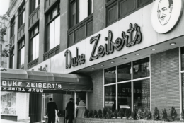 Duke Zeibert went into business for himself in 1950 in the old LaSalle Building, located in the 1000 block of Connecticut Avenue Northwest. The Washington Square building stands there now. (Courtesy Historical Society of Washington, D.C.)
