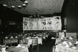 That original Duke’s in the LaSalle Building was done up in blue and brown hues. On the walls, large caricatures of a smiling Duke playing various sports smiled down. (Courtesy Historical Society of Washington, D.C.)