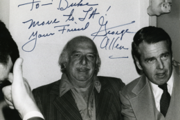 George Allen coached the Redskins for much of the 1970s, making him a VIP in Duke's book. (Courtesy Historical Society of Washington, D.C.)