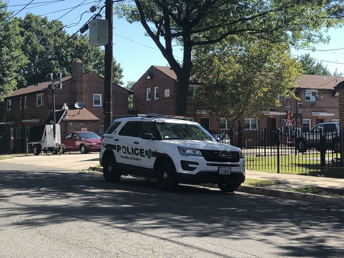 D.C. police are still in Wilson's neighborhood. (WTOP/Melissa Howell)