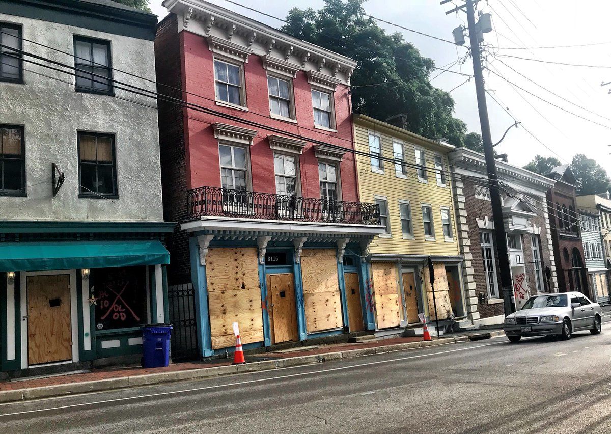 Ellicott City is still undergoing its restoration process after flooding devastated the historic Howard County, Maryland, town. (WTOP/Neal Augenstein) 