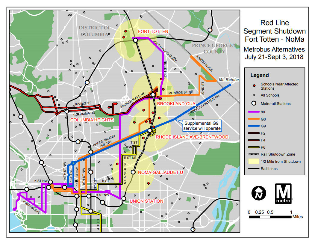 Wtop Track Work Guide Red Line Shutdown July 21 To Sept 3 Wtop