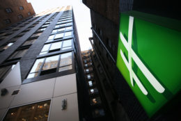 A renovated Holiday Inn is shown Monday, Nov. 10, 2008 in New York. IHG's Holiday Inn chain, established in 1952, is one of the most recognizable hotel brands in the world - a chain associated more with old-fashioned functionality than innovation.   (AP Photo/Mark Lennihan)