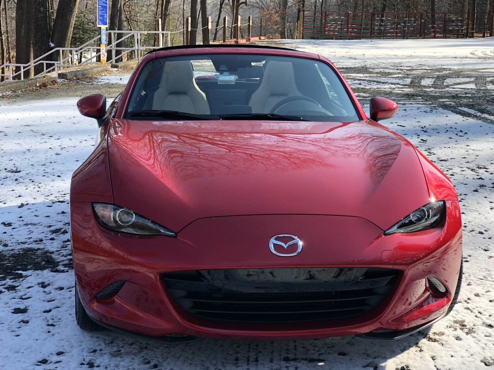 The front end of the new generation Miata looks angry; gone is the smile from Miata’s of the past. (WTOP/Mike Parris)