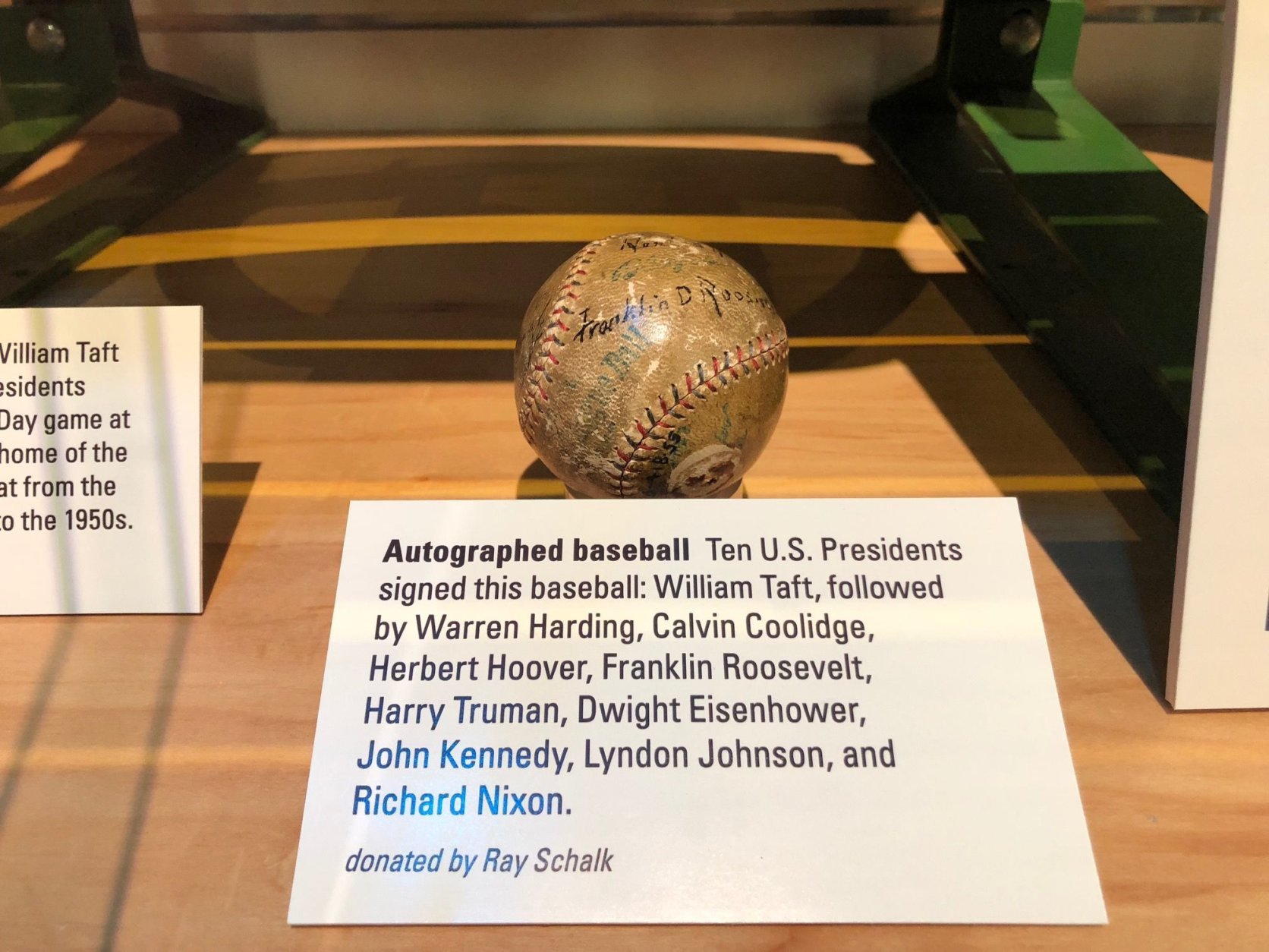 "We really don't bring stuff out from Cooperstown much,” said Erik Strohl, vice president of exhibitions and collections at the National Baseball Hall of Fame and Museum. “... This is the only event pretty much every year where we bring Cooperstown to the people." (WTOP/John Aaron)