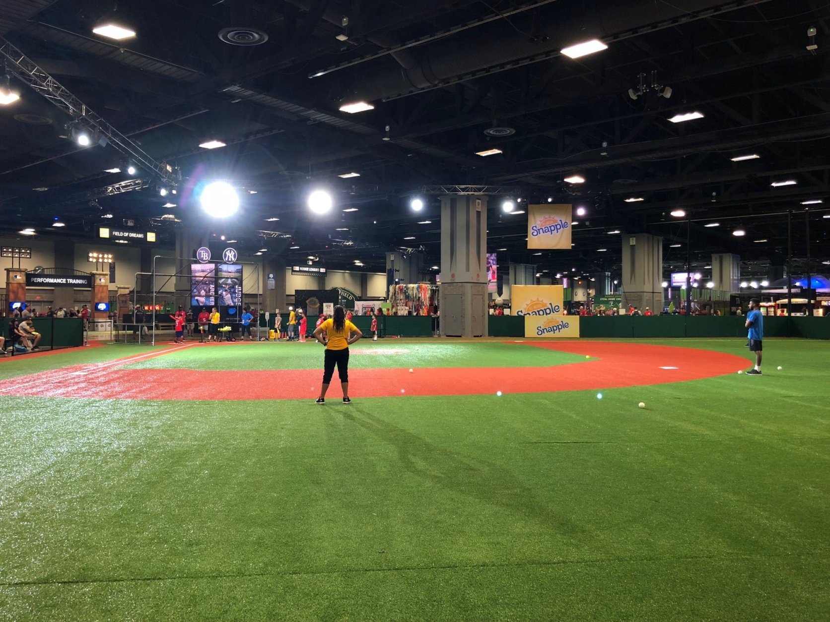  There are indoor baseball diamonds for kids, as well as batting cages and virtual reality baseball experiences. (WTOP/John Aaron)