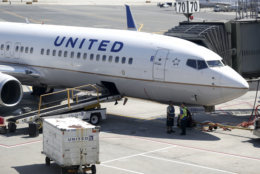 United has added more flights from Dulles to Florida cities on the Gulf Coast. 
In this photo, a United Airlines commercial jet sits at a gate at Terminal C of Newark Liberty International Airport, Wednesday, July 18, 2018, in Newark, N.J. (AP Photo/Julio Cortez)