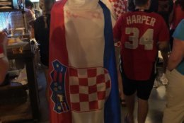 Fans wore their Sunday best in support of the Croatian underdogs. (WTOP/Keara Dowd)