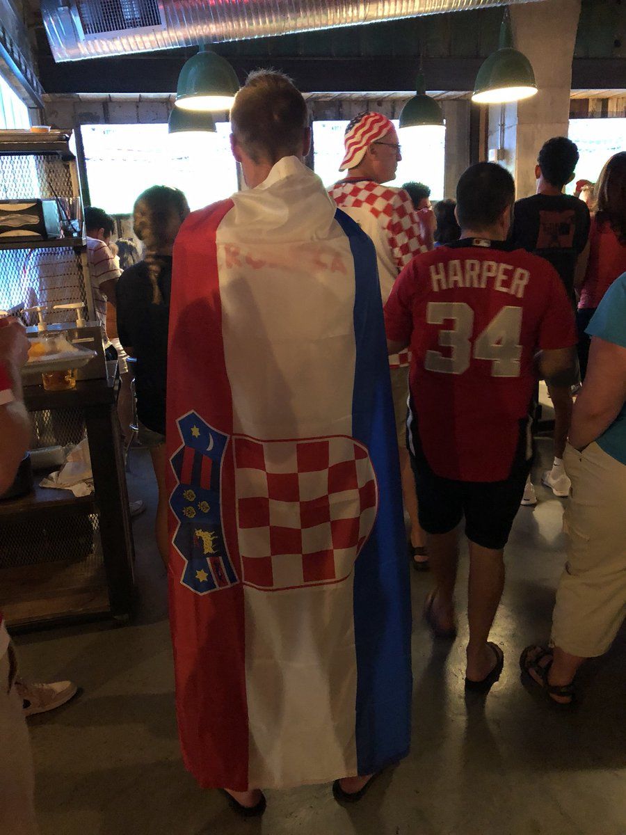 Fans wore their Sunday best in support of the Croatian underdogs. (WTOP/Keara Dowd)