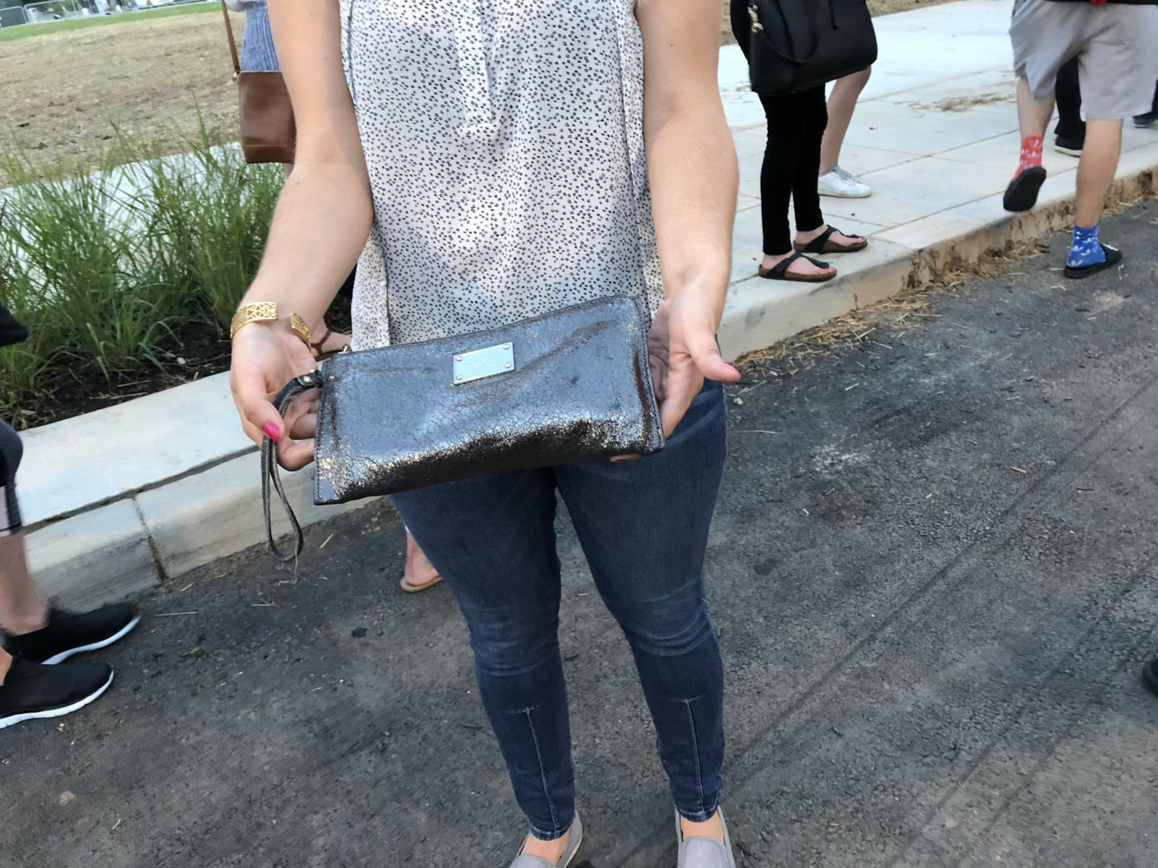 This type of purse must be stored in lockers at Audi Field during a D.C. United game on Saturday, July 28, 2018. (WTOP/Mike McMearty)