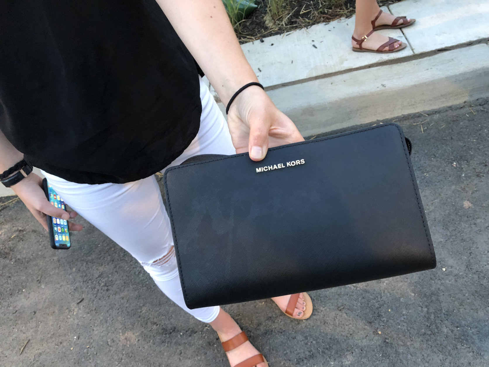 This type of purse must be stored in lockers at Audi Field during a D.C. United game on Saturday, July 28, 2018. (WTOP/Mike McMearty)