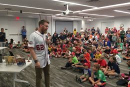 Sean Doolittle encourage kids to look at reading as something more than just a homework assignment. (WTOP/John Domen)