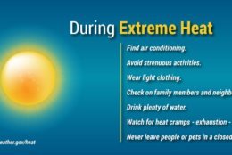 NWS shared some tips on how to beat the heat in these dangerous conditions. (Courtesy National Weather Service)