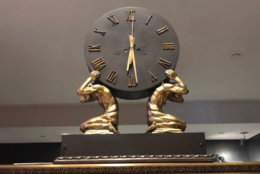 Beaux-Arts clock. As of July 31, the latest bid was at $551.30. (Courtesy Rasmus Auctions)