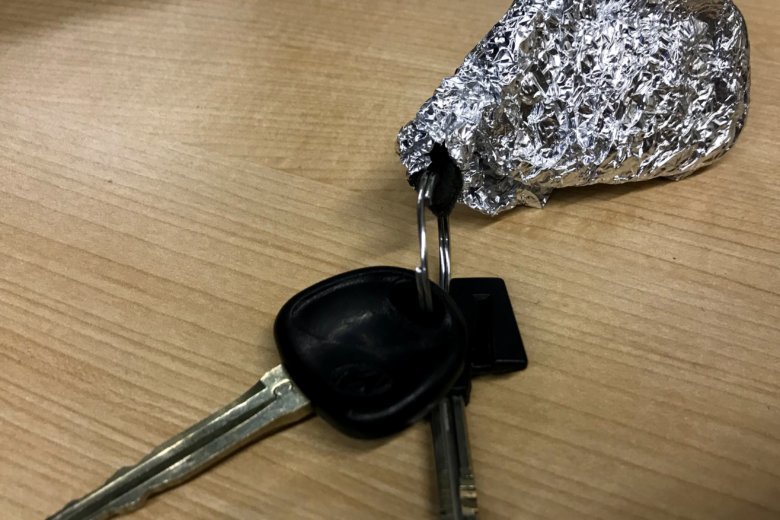 Image result for aluminium foil car key