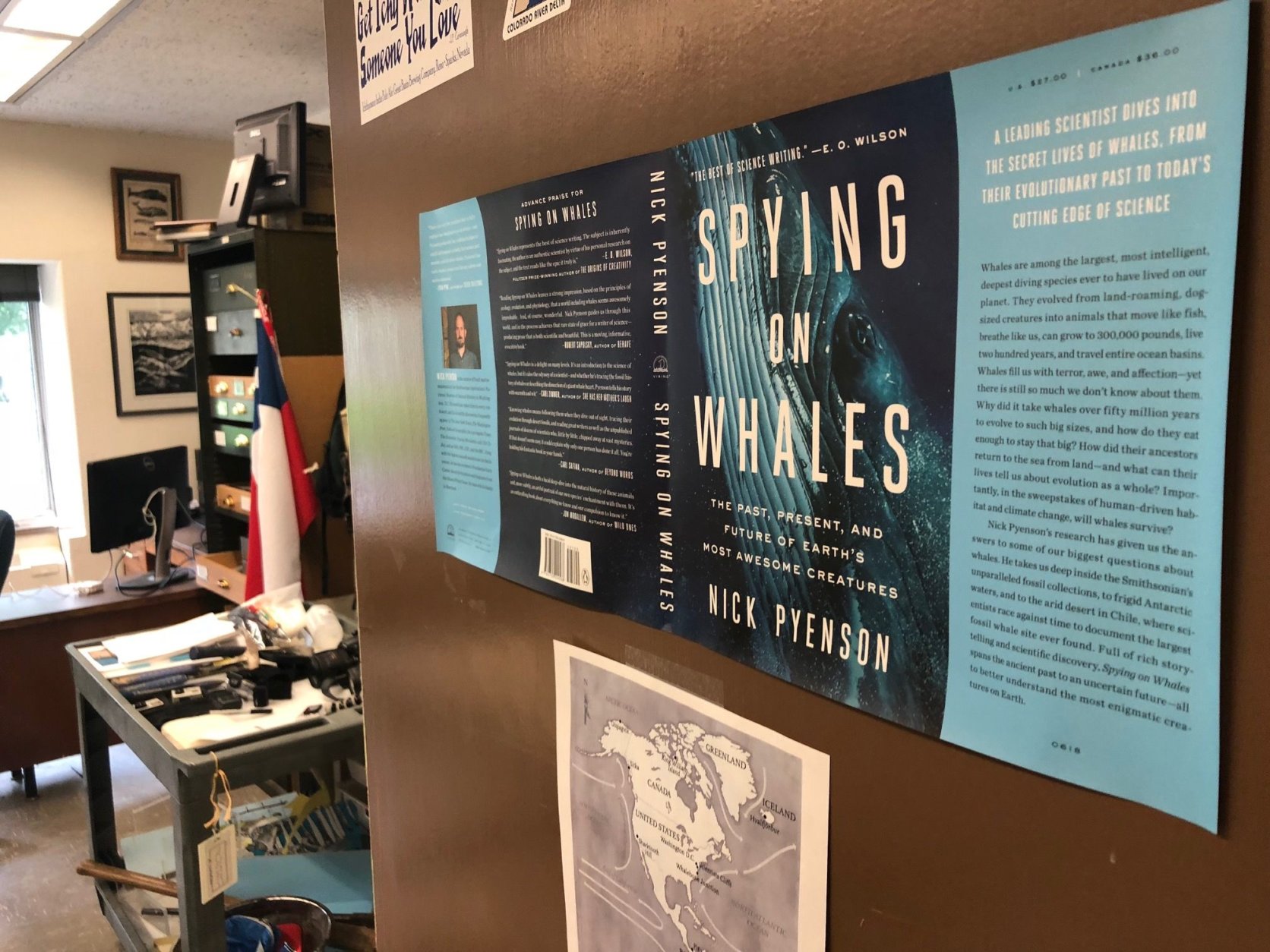 Pyenson authored "Spying on Whales: The Past, Present, and Future of the Earth's Most Awesome Creatures." It tells the scientific story behind their evolution, their extreme biology and their complicated relationships with humans. (WTOP/Megan Cloherty)