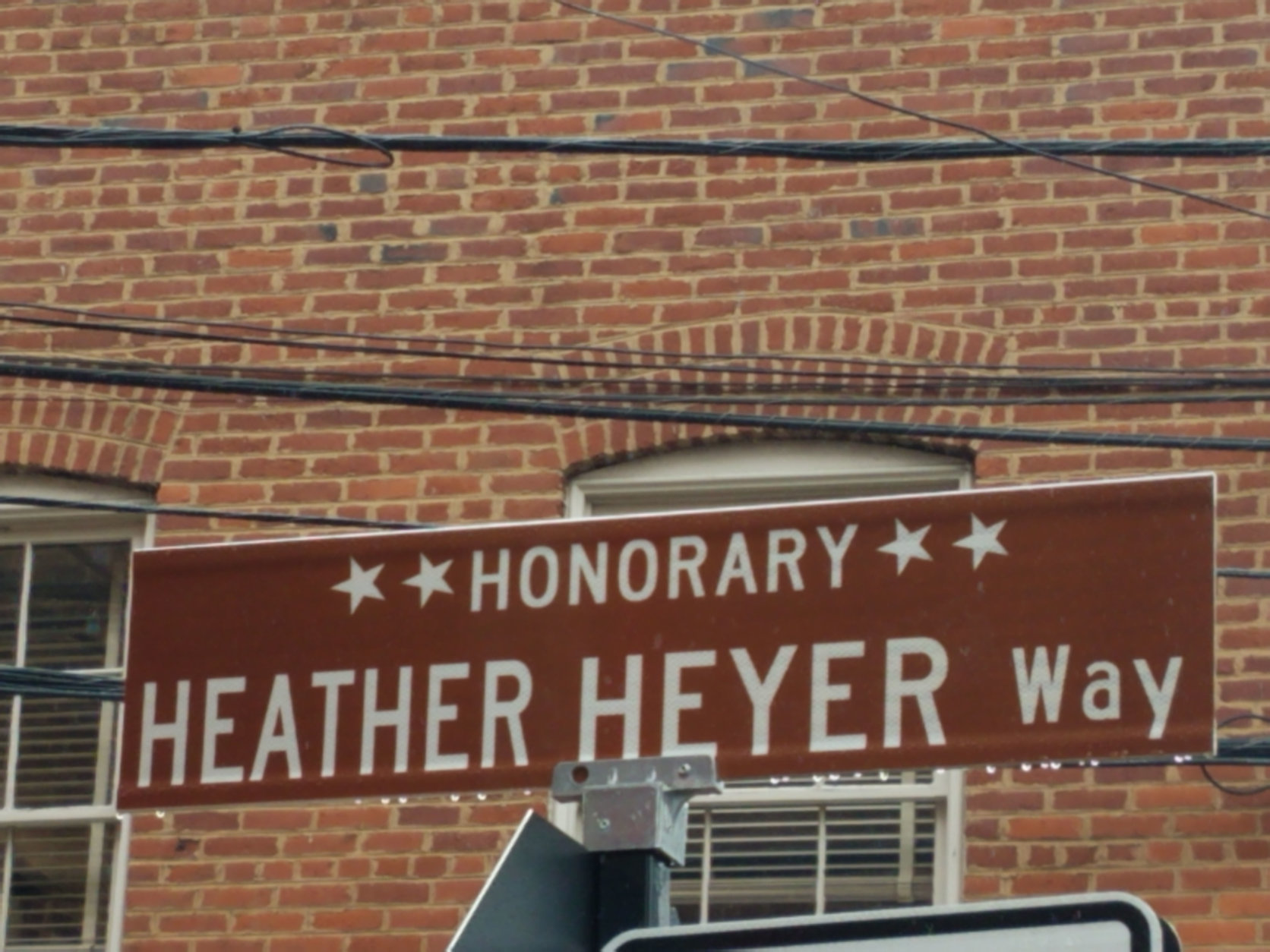 Charlottesville designated a portion of 4th Street in Heyer's memory. (WTOP/Lisa Weiner)
